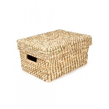 CESTA TAPA FAKA BLANCO Y NATURAL 29X22