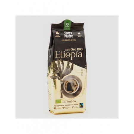 CAFÉ ETIOPÍA ORO CON AROMA A NOTAS FRUTALES 100% ARÁBICA 250 GR