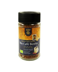 CAFÉ BENITA INSTANTANEO DESCAFEINADO VARIEDAD ARÁBICA Y TUESTE 100% NATURAL 100 GR
