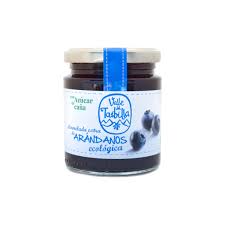 MERMELADA ECOLOGICA CON AZUCAR DE CAÑA ARANDANOS 330GR