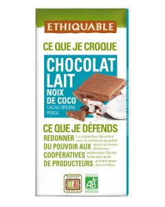 CHOCOLATE CON LECHE Y COCO CACAO 42% 100 GR