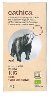 CHOCOLATE EATHICA 100% PERU ZERO AZÚCAR 100 GR