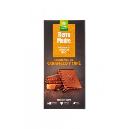 CHOCOLATE LECHE CON CRUJIENTE DE CARAMELO Y CAFÉ 100 G