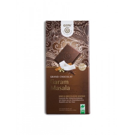 CHOCOLATE LECHE GARAM MASALA BIO 100 G